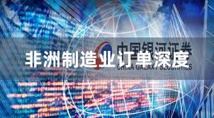 非洲制造业订单深度
