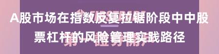 A股市场在指数反复拉锯阶段中中股票杠杆的风险管理实践路径